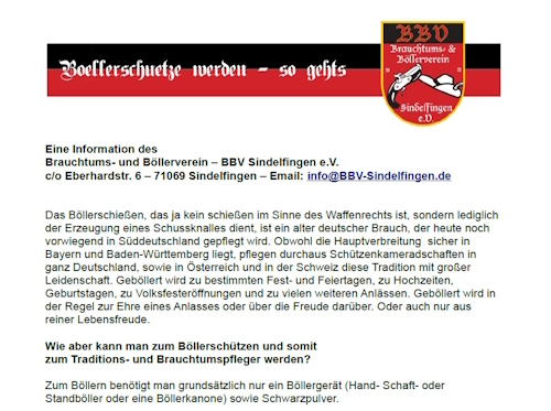 Böllerschütze werden-so gehts